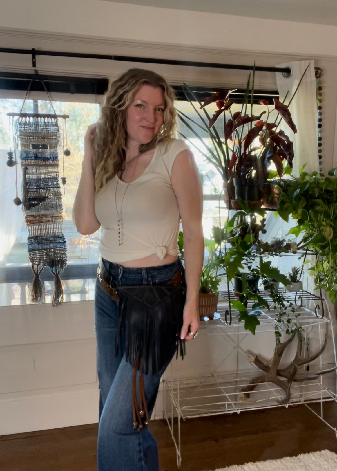 Fringe Deluxe Fanny Pack in Black