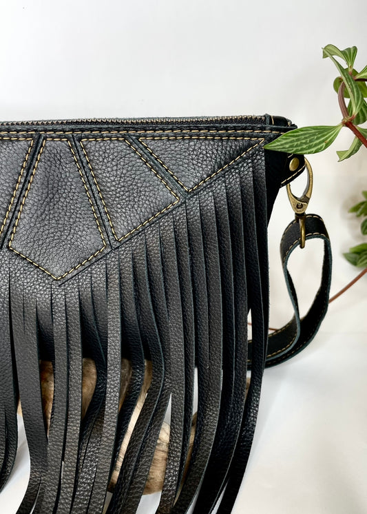 Fringe Deluxe Fanny Pack in Black