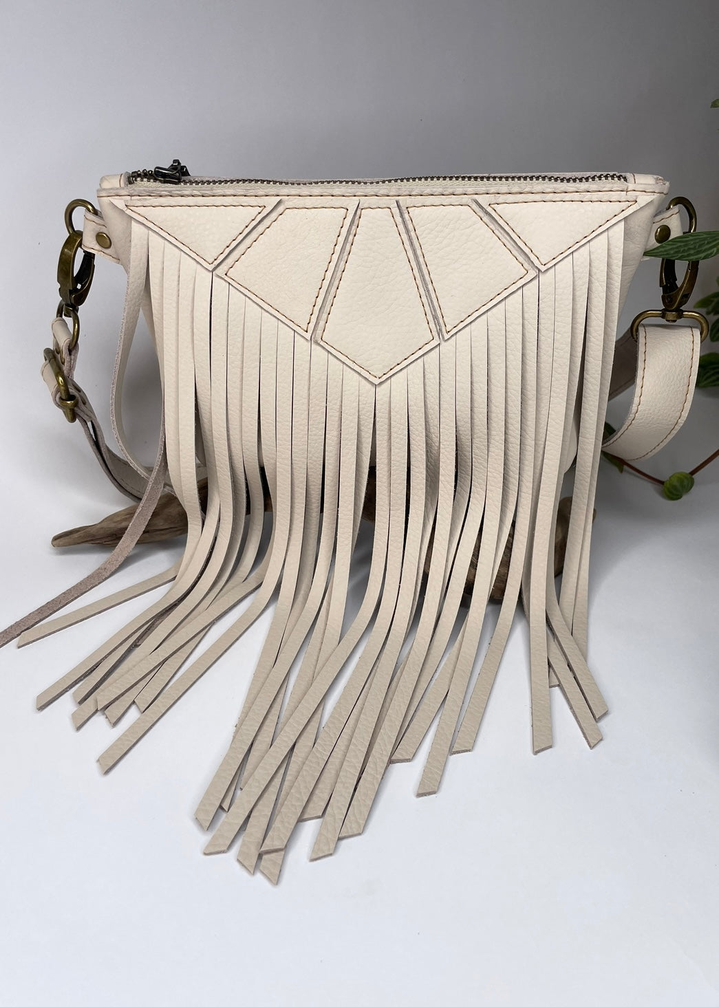Fringe Deluxe Fanny Pack in Cream