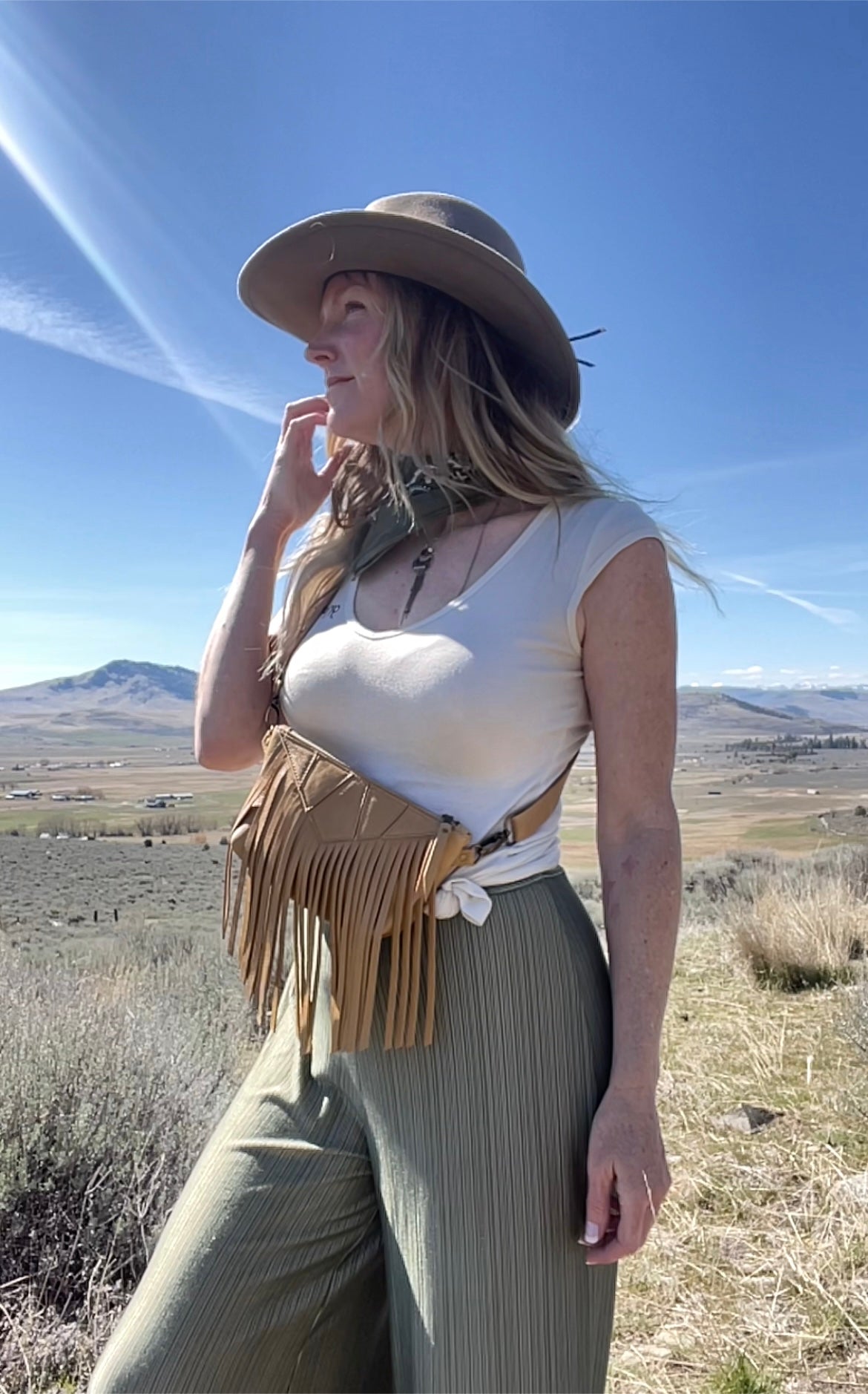 Fringe Deluxe Fanny Pack in Deerskin