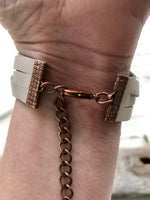 Chevron Amethyst Wrap Bracelet