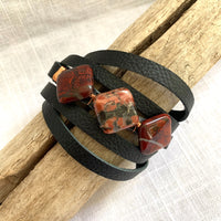 Poppy Jasper Wrap Bracelet